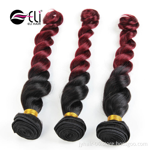 Hot sale  1B 27 Loose  Wave 100% virgin human hair Brazilian